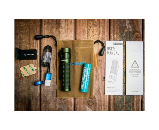 Фонарь Olight Baton 3 Pro OD Green (0.0000.0578), изображение 10 Фонарь Olight Baton 3 Pro OD Green (0.0000.0578), изображение 10