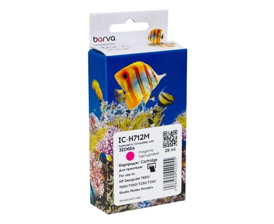 Картридж Barva HP 712 (3ED68A/3ED78A) 29 мл, Magenta (IC-H712M)