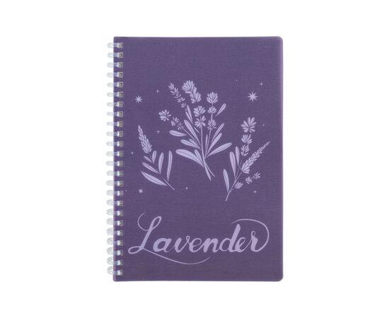 Блокнот Axent на спирали А5 80 листов, клетка, пластиковая обложка, Lavender 4 (8033-4-A)