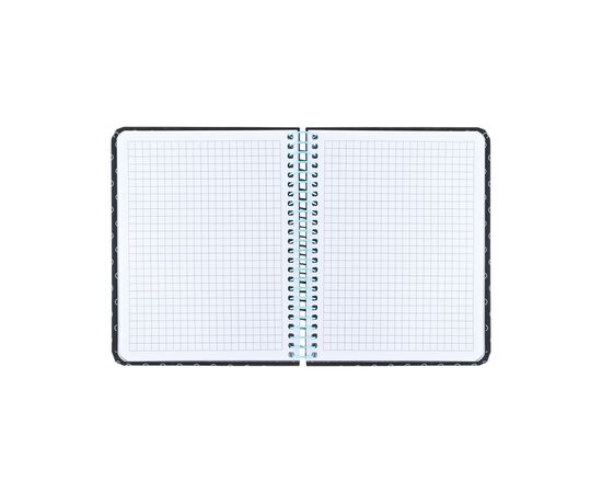 Блокнот Axent на спіралі В6 120 аркушів, клітинка, тверда обкладинка, графіт (8461-3-A), зображення 4