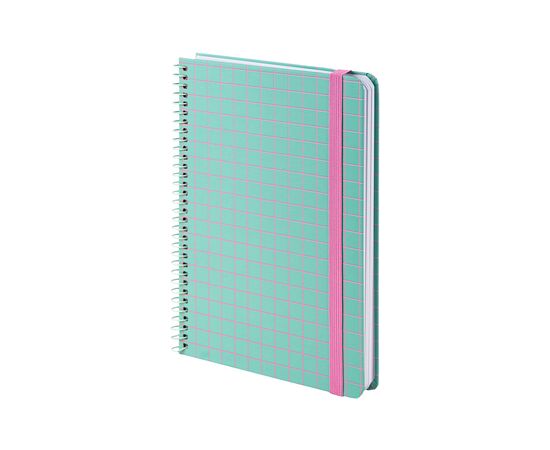 Блокнот Axent на спирали А5 120 листов, клетка, твердая обложка, мятный (8460-1-A), изображение 2 Блокнот Axent на спирали А5 120 листов, клетка, твердая обложка, мятный (8460-1-A), изображение 2