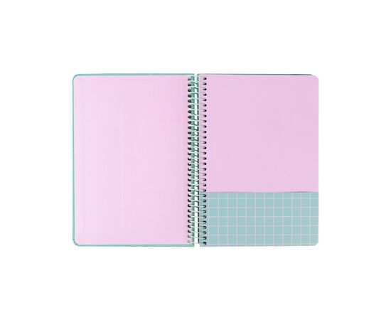 Блокнот Axent на спирали А5 120 листов, клетка, твердая обложка, мятный (8460-1-A), изображение 3 Блокнот Axent на спирали А5 120 листов, клетка, твердая обложка, мятный (8460-1-A), изображение 3