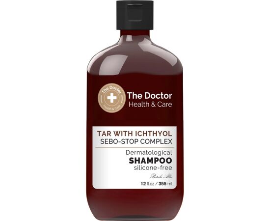 Шампунь The Doctor Health & Care Tar With Ichthyol + Sebo-Stop Complex Дегтярный с ихтиолом 355 мл (8588006041750)
