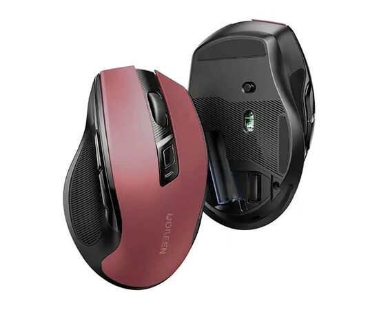 Мышка Ugreen MU006 Ergonomic Wireless Red/Black (25752), изображение 4 Мышка Ugreen MU006 Ergonomic Wireless Red/Black (25752), изображение 4