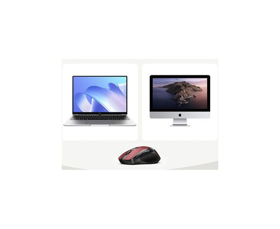 Мышка Ugreen MU006 Ergonomic Wireless Red/Black (25752), изображение 5 Мышка Ugreen MU006 Ergonomic Wireless Red/Black (25752), изображение 5