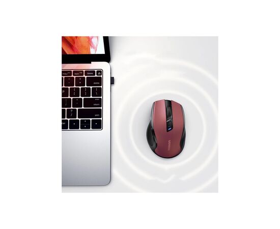 Мышка Ugreen MU006 Ergonomic Wireless Red/Black (25752), изображение 7 Мышка Ugreen MU006 Ergonomic Wireless Red/Black (25752), изображение 7