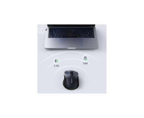 Мышка Ugreen MU006 Ergonomic Wireless Gray/Black (15063), изображение 9 Мышка Ugreen MU006 Ergonomic Wireless Gray/Black (15063), изображение 9