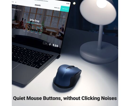 Мышка Ugreen MU006 Ergonomic Wireless Blue (15064), изображение 10 Мышка Ugreen MU006 Ergonomic Wireless Blue (15064), изображение 10
