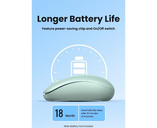 Мишка Ugreen MU105 Wireless Green (90672), зображення 10 Мишка Ugreen MU105 Wireless Green (90672), зображення 10