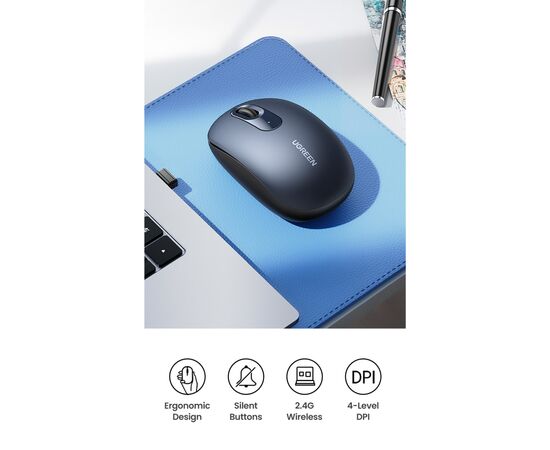 Мышка Ugreen MU105 Wireless Blue (90550), изображение 8 Мышка Ugreen MU105 Wireless Blue (90550), изображение 8