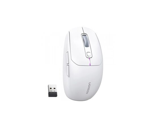 Мышка Ugreen MU103 Wireless/Bluetooth White (15629), изображение 2 Мышка Ugreen MU103 Wireless/Bluetooth White (15629), изображение 2