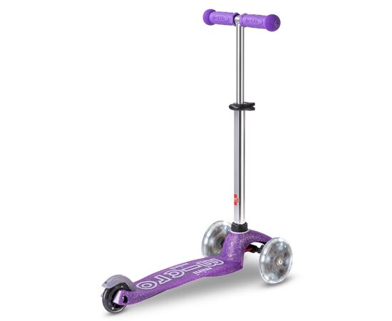 Самокат Micro Mini Deluxe Fairy Glitter LED Пурпуровий (MMD207), зображення 4 Самокат Micro Mini Deluxe Fairy Glitter LED Пурпуровий (MMD207), зображення 4