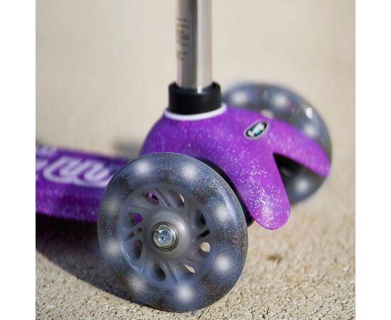 Самокат Micro Mini Deluxe Fairy Glitter LED Пурпуровий (MMD207), зображення 7 Самокат Micro Mini Deluxe Fairy Glitter LED Пурпуровий (MMD207), зображення 7