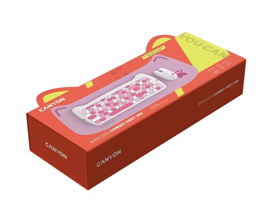 Комплект Canyon HSET-W6 Kitty Edition Wireless UA Pink (CNS-HSETW6PK), изображение 6 Комплект Canyon HSET-W6 Kitty Edition Wireless UA Pink (CNS-HSETW6PK), изображение 6