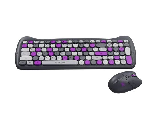 Комплект Canyon HSET-W6 Kitty Edition Wireless UA Violet (CNS-HSETW6VT), изображение 3 Комплект Canyon HSET-W6 Kitty Edition Wireless UA Violet (CNS-HSETW6VT), изображение 3