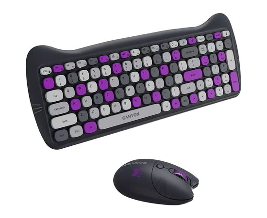 Комплект Canyon HSET-W6 Kitty Edition Wireless UA Violet (CNS-HSETW6VT), изображение 4 Комплект Canyon HSET-W6 Kitty Edition Wireless UA Violet (CNS-HSETW6VT), изображение 4