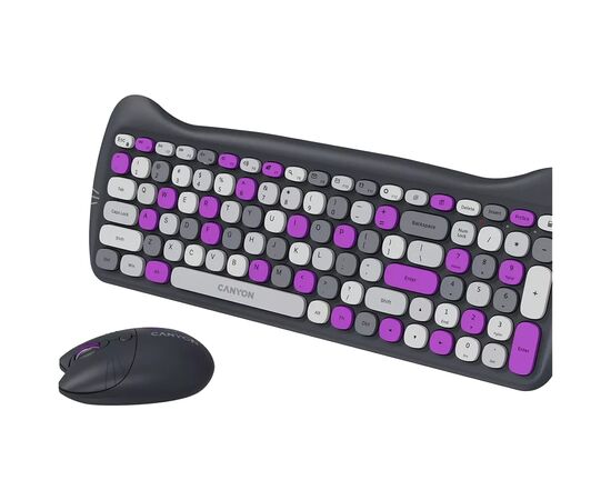 Комплект Canyon HSET-W6 Kitty Edition Wireless UA Violet (CNS-HSETW6VT), изображение 5 Комплект Canyon HSET-W6 Kitty Edition Wireless UA Violet (CNS-HSETW6VT), изображение 5