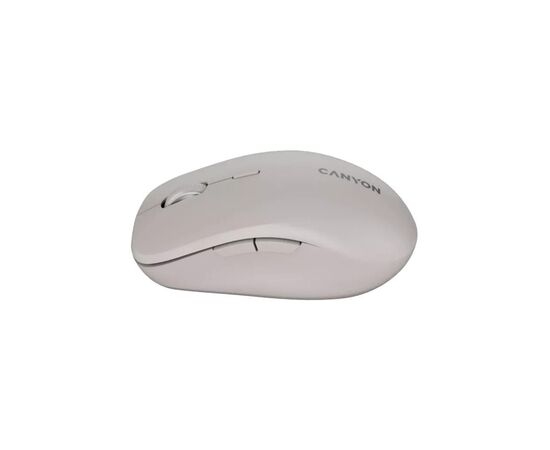 Мышка Canyon MW-12 Wireless/Bluetooth Beige (CNS-CMSW12BG), изображение 3 Мышка Canyon MW-12 Wireless/Bluetooth Beige (CNS-CMSW12BG), изображение 3