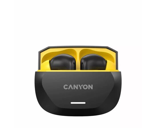 Наушники Canyon Hexagon 7 TWS ANC+ENC Wireless Charge Black/Yellow (CNS-TWS7BY), изображение 2 Наушники Canyon Hexagon 7 TWS ANC+ENC Wireless Charge Black/Yellow (CNS-TWS7BY), изображение 2