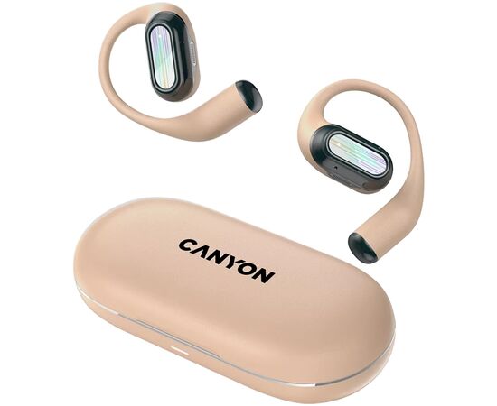 Наушники Canyon OnFlow 12 OWS ENC Beige (CNS-TWS12BE), изображение 2 Наушники Canyon OnFlow 12 OWS ENC Beige (CNS-TWS12BE), изображение 2