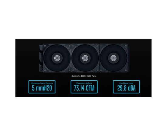Система жидкостного охлаждения Lian Li GA II Lite 360P, Black (G89.GA2L36PB.00), изображение 10 Система жидкостного охлаждения Lian Li GA II Lite 360P, Black (G89.GA2L36PB.00), изображение 10