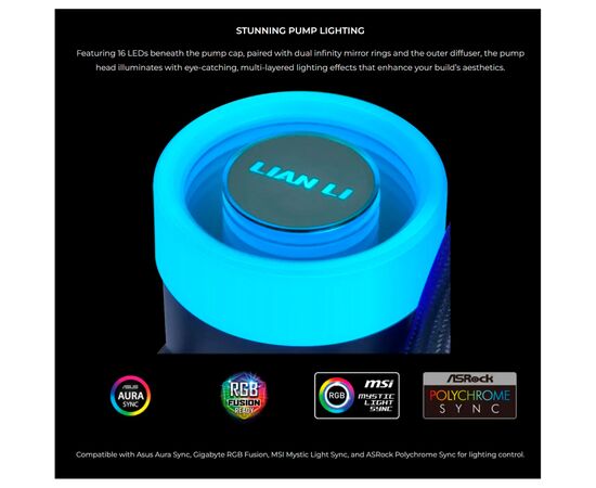 Система жидкостного охлаждения Lian Li GA II Lite 360P, Black (G89.GA2L36PB.00), изображение 7 Система жидкостного охлаждения Lian Li GA II Lite 360P, Black (G89.GA2L36PB.00), изображение 7