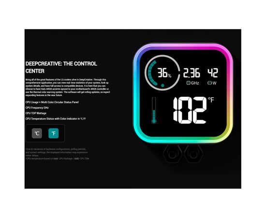 Система жидкостного охлаждения Deepcool LQ360 Black (R-LQ360-BKLSMW-G-1), изображение 9 Система жидкостного охлаждения Deepcool LQ360 Black (R-LQ360-BKLSMW-G-1), изображение 9