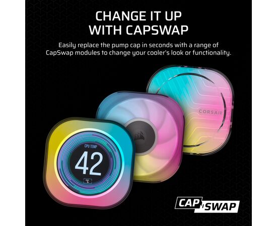 Система жидкостного охлаждения Corsair iCUE LINK TITAN 360 RX LCD White AIO (CW-9061026-WW), изображение 11 Система жидкостного охлаждения Corsair iCUE LINK TITAN 360 RX LCD White AIO (CW-9061026-WW), изображение 11