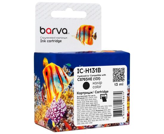 Картридж Barva HP 131 (C8765HE) 480c, black (IC-H131B)