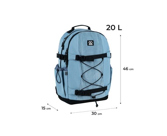 Рюкзак школьный GoPack Education Teens 186 блакитний (GO25-186L-2), изображение 2 Рюкзак школьный GoPack Education Teens 186 блакитний (GO25-186L-2), изображение 2