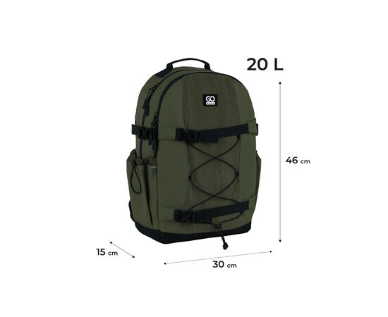 Рюкзак шкільний GoPack Education Teens 186 хакі (GO25-186L-3), зображення 2 Рюкзак шкільний GoPack Education Teens 186 хакі (GO25-186L-3), зображення 2