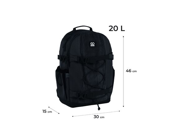 Рюкзак школьный GoPack Education Teens 186 чорний (GO25-186L-1), изображение 2 Рюкзак школьный GoPack Education Teens 186 чорний (GO25-186L-1), изображение 2