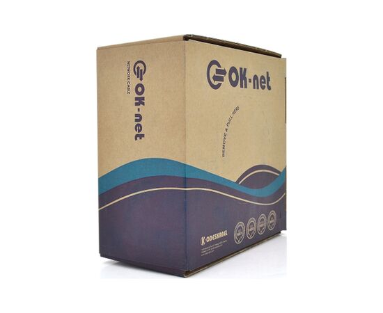 Кабель сетевой OK-Net FTP cat.5e, 305м (F/UTP-cat.5E-SL) (КПВЭ-ВП (100) 4*2*0,46)