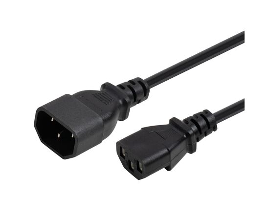 Кабель питания C13 to C14 1.8m 0.75mm2 copper Vinga (VYPCC13141875CU), изображение 3 Кабель питания C13 to C14 1.8m 0.75mm2 copper Vinga (VYPCC13141875CU), изображение 3