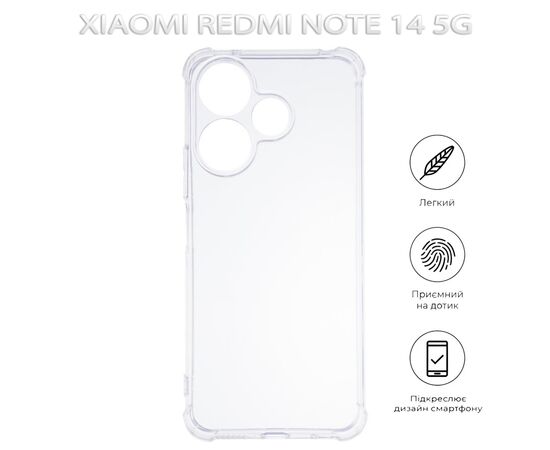 Чехол для мобильного телефона BeCover Anti-Shock Xiaomi Redmi Note 14 5G Clear (712786), изображение 5
