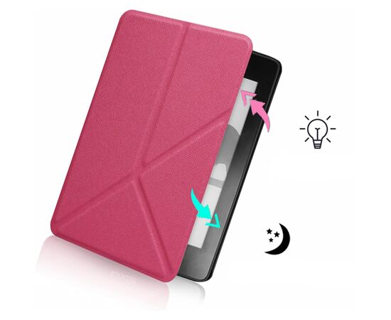 Чохол до електронної книги BeCover Ultra Slim Origami Amazon Kindle Paperwhite 12th Gen. 2024 7" Hot Pink (712843), зображення 5 Чохол до електронної книги BeCover Ultra Slim Origami Amazon Kindle Paperwhite 12th Gen. 2024 7" Hot Pink (712843), зображення 5