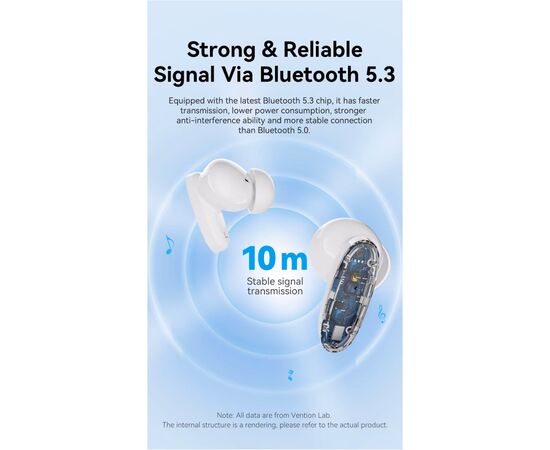 Наушники Vention Elf Earbuds E01 Blue (NBFS0), изображение 5 Наушники Vention Elf Earbuds E01 Blue (NBFS0), изображение 5