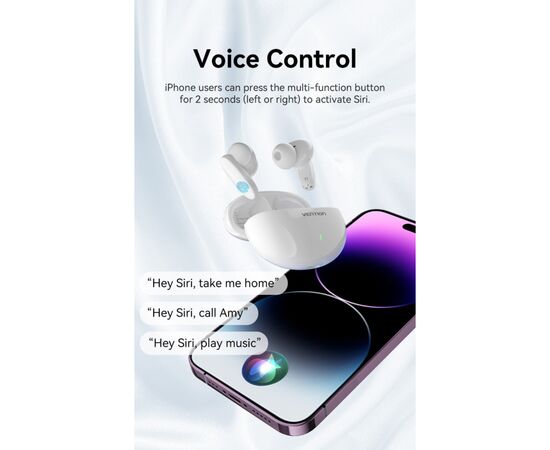 Наушники Vention Elf Earbuds E01 White (NBFW0), изображение 9