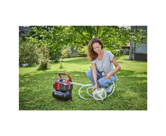 Компрессор Einhell TE-AC 18/75 Li OF - Solo, 18В PXC, 8бар, 75л/мин, 5л, (без АКБ и ЗУ) (4020410), изображение 9 Компрессор Einhell TE-AC 18/75 Li OF - Solo, 18В PXC, 8бар, 75л/мин, 5л, (без АКБ и ЗУ) (4020410), изображение 9