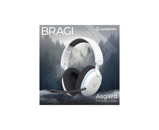 Наушники GamePro Asgard Bragi 7.1 RGB Tri-Mod White (HSW250W), изображение 5