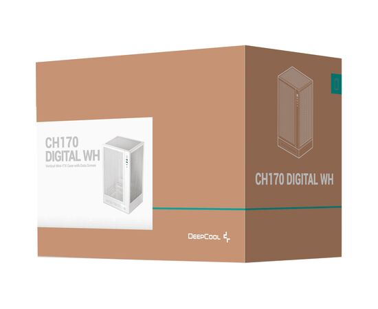 Корпус Deepcool CH170 Digital White (R-CH170-WHNPI0D-G-1), изображение 12 Корпус Deepcool CH170 Digital White (R-CH170-WHNPI0D-G-1), изображение 12
