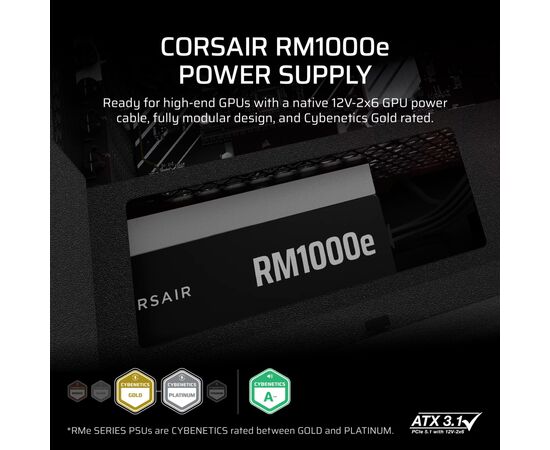 Блок питания Corsair 1000W RM1000e (CP-9020297-EU), изображение 6 Блок питания Corsair 1000W RM1000e (CP-9020297-EU), изображение 6