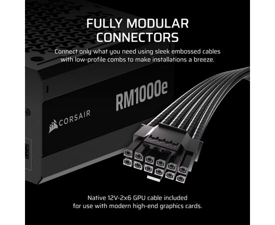 Блок питания Corsair 1000W RM1000e (CP-9020297-EU), изображение 7 Блок питания Corsair 1000W RM1000e (CP-9020297-EU), изображение 7