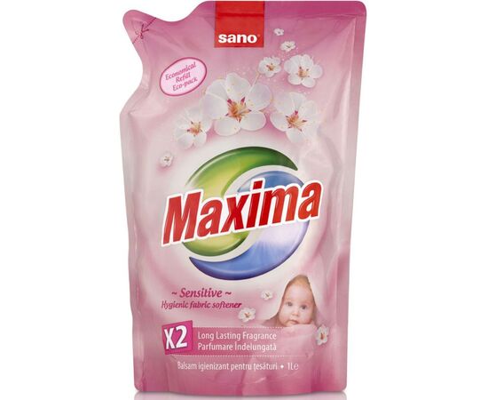 Кондиціонер для білизни Sano Maxima Sensitive змінна упаковка 1 л (7290010935437)