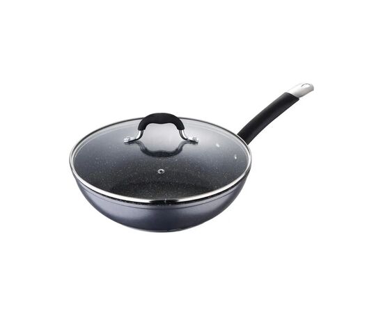 Сковорода MasterPro Home edition, Вок з кришкою, 28 см (BGMP-3289-BK)
