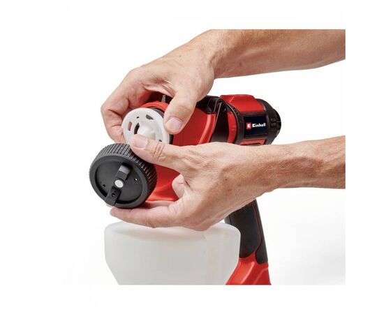 Краскопульт Einhell TE-SY 18/90 Li - Solo, 18V, 1000мл/мин, 1200мл (без АКБ и ЗУ) (4260040), изображение 5