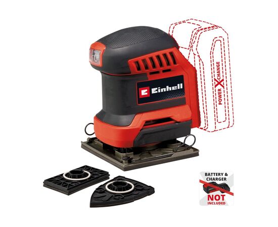 Шлифовальная машина Einhell TE-OS 18/113 3X Li - Solo 18, 113х101мм, 1.04кг (без АКБ и ЗУ) (4460730), изображение 2
