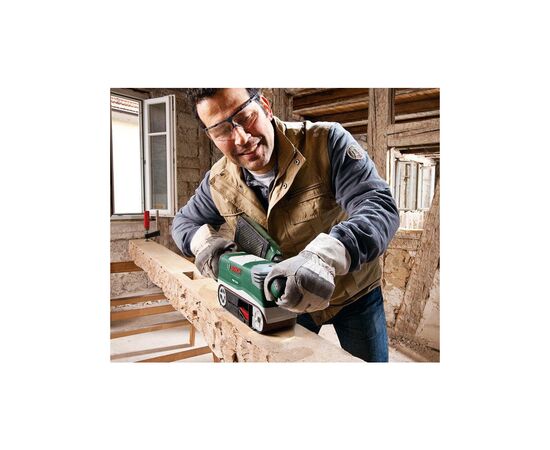 Шлифовальная машина Bosch ленточная PBS 75 A 710Вт, лента 533х75мм, 350м/мин 3.4кг (0.603.2A1.000), изображение 4 Шлифовальная машина Bosch ленточная PBS 75 A 710Вт, лента 533х75мм, 350м/мин 3.4кг (0.603.2A1.000), изображение 4