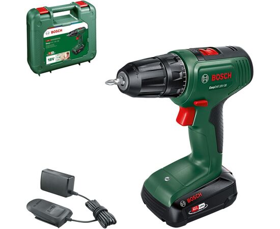 Шуруповерт Bosch EasyImpact 18V-38, 18V, 2Ah, 20-38Нм, 0-430-0-1630об/хв, кейс (0.603.9D8.003)