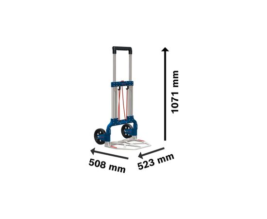 Тележка грузовая Bosch складной, алюминиевый, платформа 52.3х50.8см, до 125кг (1.600.A00.1SA), изображение 6 Тележка грузовая Bosch складной, алюминиевый, платформа 52.3х50.8см, до 125кг (1.600.A00.1SA), изображение 6